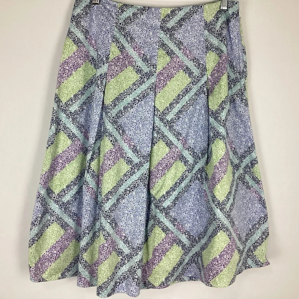 Talbots Floral Pleated Skirt Size 6